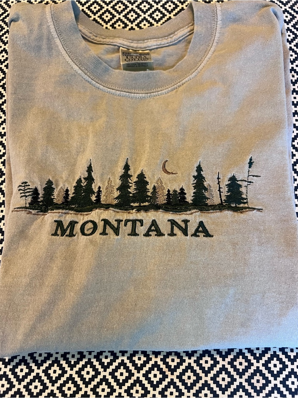Montana Graphic Kids Sweatshirt - Sage Green
